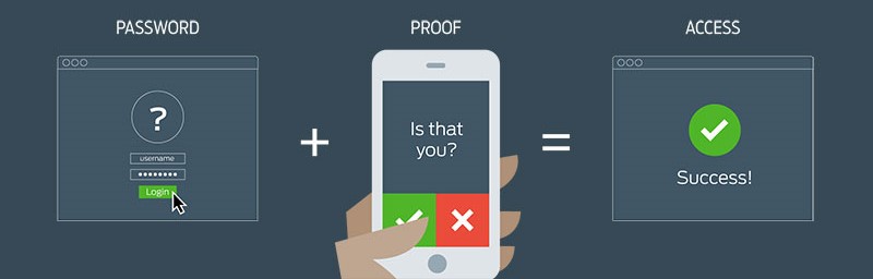 Duo authentication prompts with a button on your mobile to confirm your identity