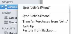 transfer purchases in itunes